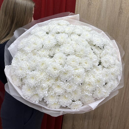 Букет из 25 кустовых хризантем