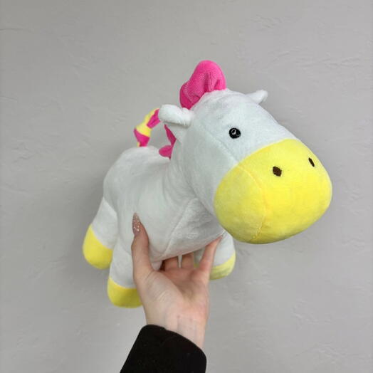 Игрушка Лошадка с розовой гривой