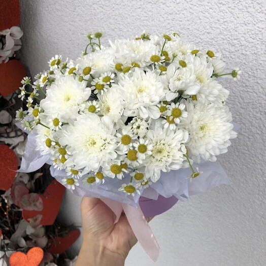 Летняя композиция ромашка-хризантема Bloom room ️