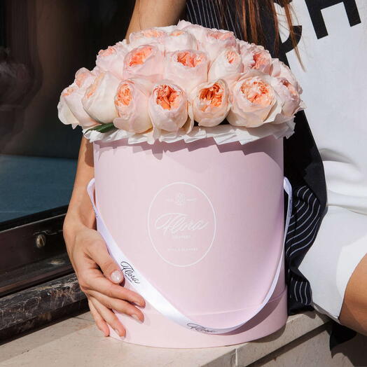 Hatbox Grand "Austin Juliet Roses" PINK