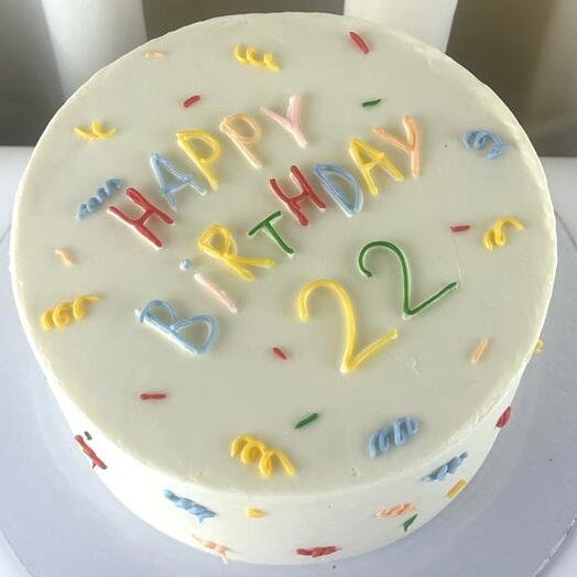 Торт девушке на день рождения, «22»