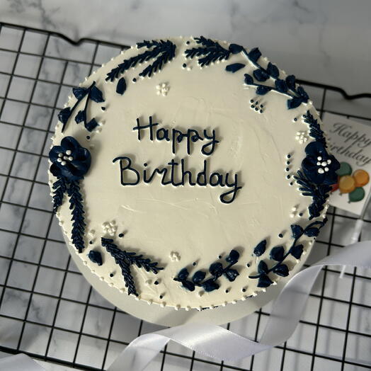 Торт 1кг «Happy Birthday роспись