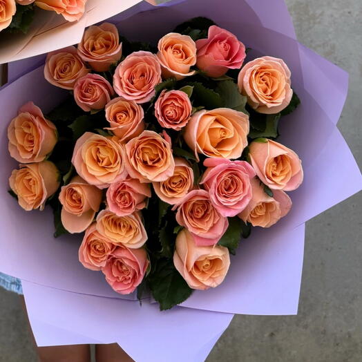 Букет из 25 роз 🧡🧡