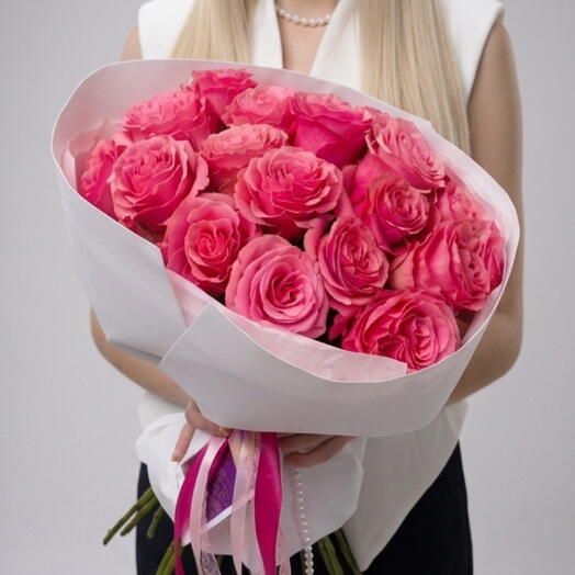 💖ТРЕНД💖 Круглый букет из 23 роз