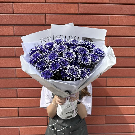 Фиолетовая мечта 💜/ кустовые хризантемы 5 шт в упаковке