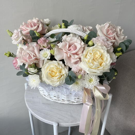 Композиция в корзине «Воздушная нежность»🌸