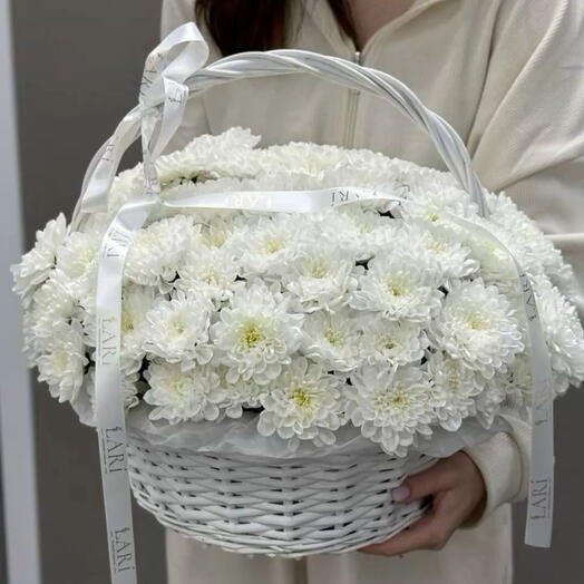 Корзина с хризантем