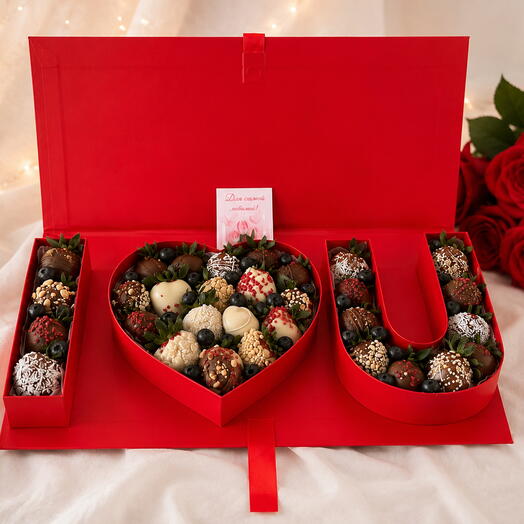 Клубника в шоколаде набор I love you