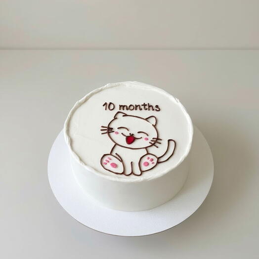 Детский пп-торт на годовщину по месяцам months "Котик"