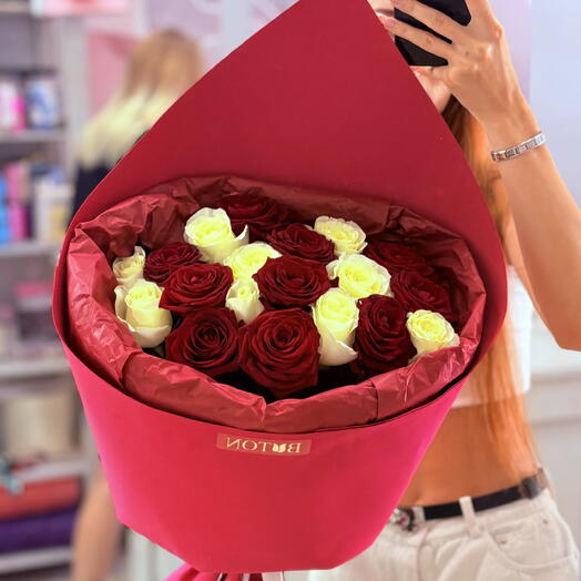 19 роз вау букет большой 💐