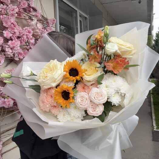 Осенний букет с подсолнухами 🌻