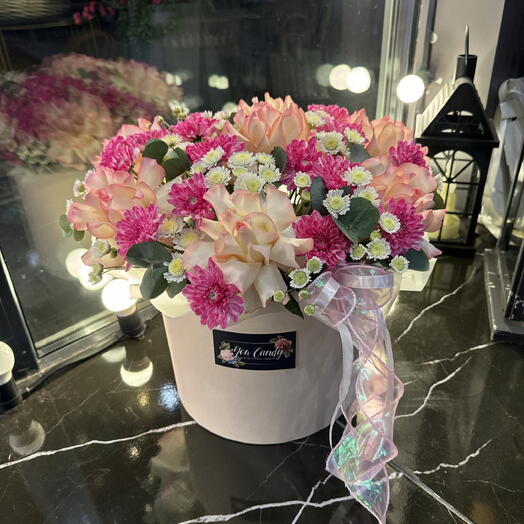 Романтичная композиция из французских роз 🥰