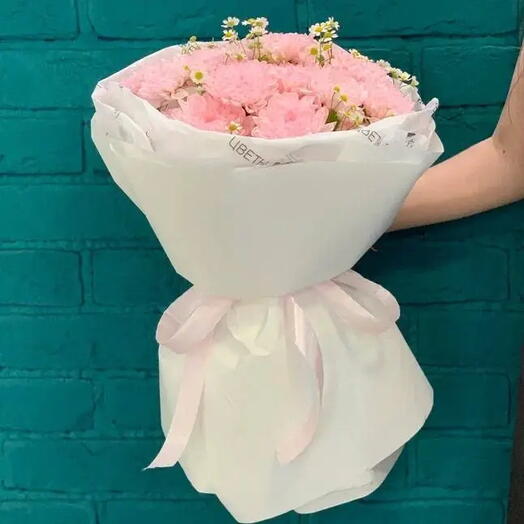 Скидка 30%😍 Зефирный букет из  розовых хризантем🌷