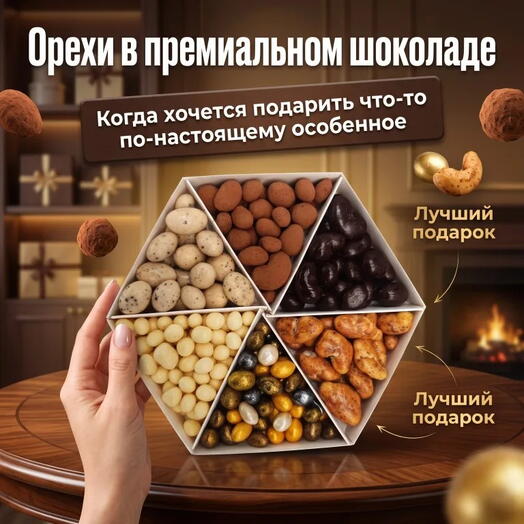 Орехи в шоколаде " Микс " 1