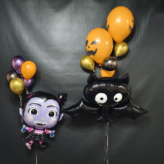Набор из 13 шаров на Halloween «Магия Хэллоуина: дуэт ночных героев»