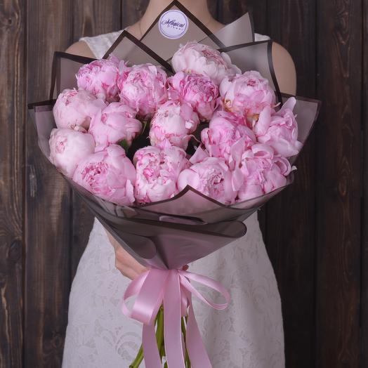 Ramo De 15 Peonías Rosadas