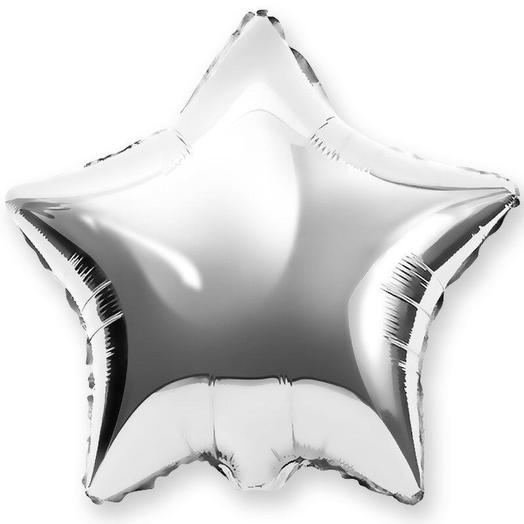Globo estrella con helio plata