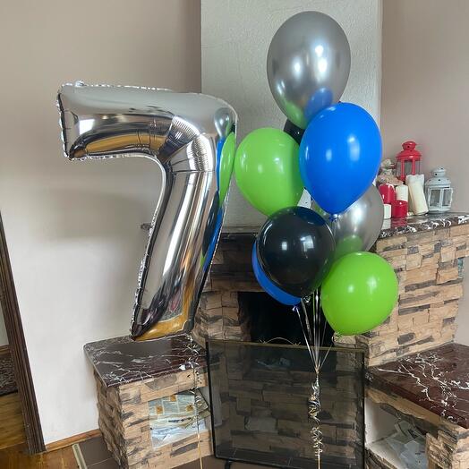 Birthday balloons, 9 pcs