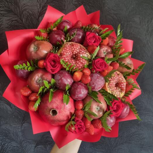 Ramo de frutas "terciopelo Rojo"