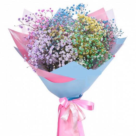 A bouquet of bright gypsophiles