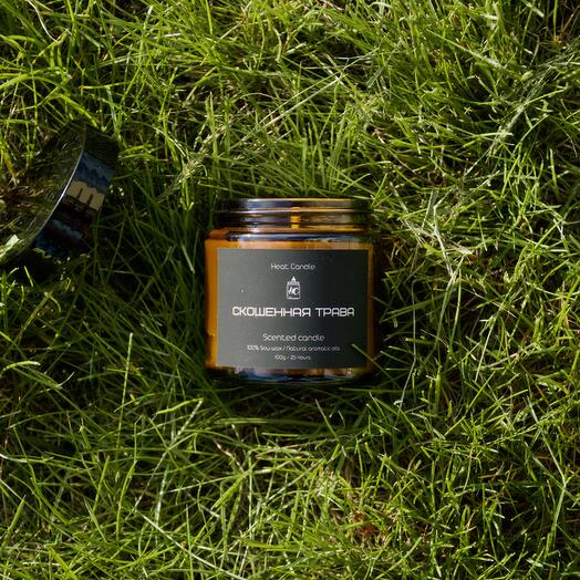 Soy candle "Mown grass " 100g