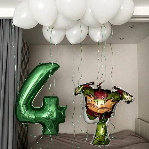 Teenage Mutant Ninja Turtles Raphael. Any number, 10 balls to the ceiling, foil figure