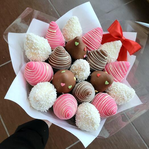 Букет из клубники в шоколаде