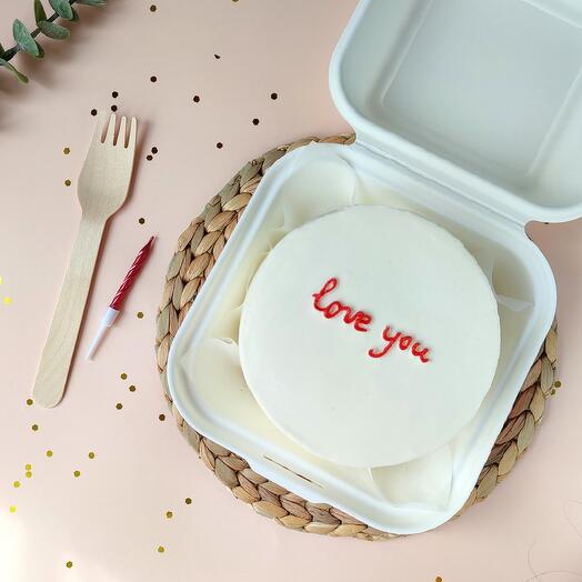 Бенто торт в подарок люблю "love you"