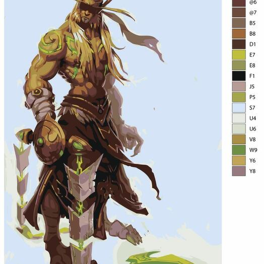 Картина по номерам Y-261 "Игра Worl of Warcraft" 60х90