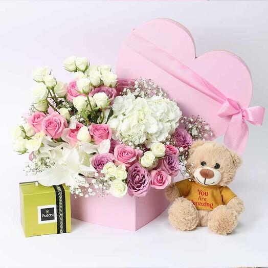 Pure Heart Flower Patchi and Teddy