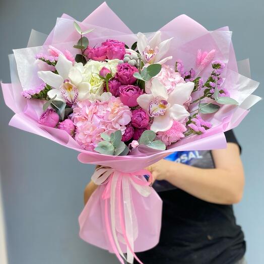 Авторский  большой букет (Орхидея ) 💗💗💗