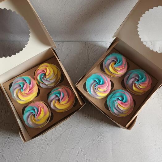 Капкейки радужные на выпускной