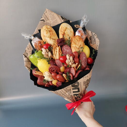 Sausage and cheese bouquet