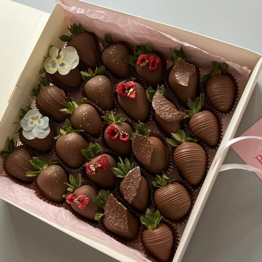 Клубника в шоколаде .Набор «клубничное настроение»