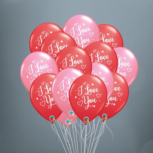 15 I Love You Hearts Balloons
