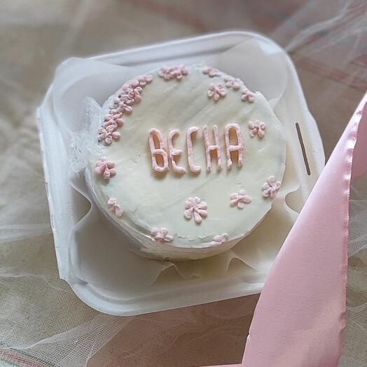 Весенний бенто с надписью