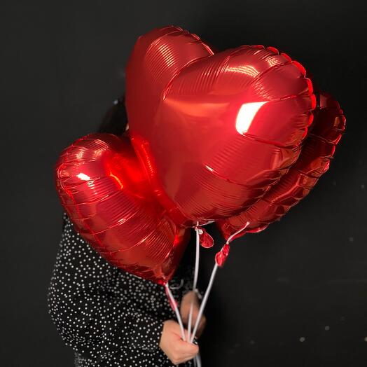 Globos de papel de aluminio en forma de corazón (3 piezas)