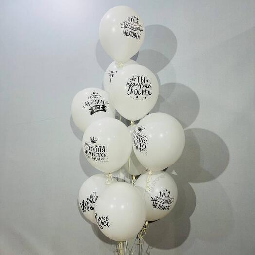White balloons commendable 10 pieces