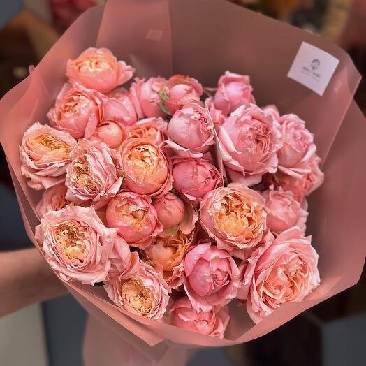 9 Julietta peony rose 50 cm in modern wrapping