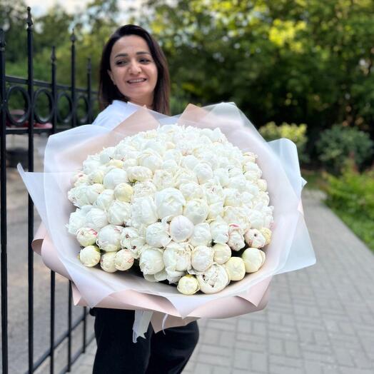 Букет из 101 пиона