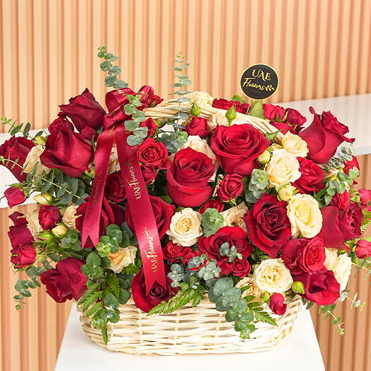 Romantic Roses Basket