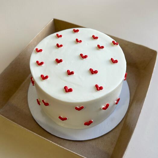 Бенто-торт с сердечками