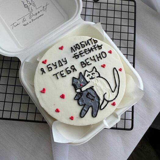 Бенто торт М котики