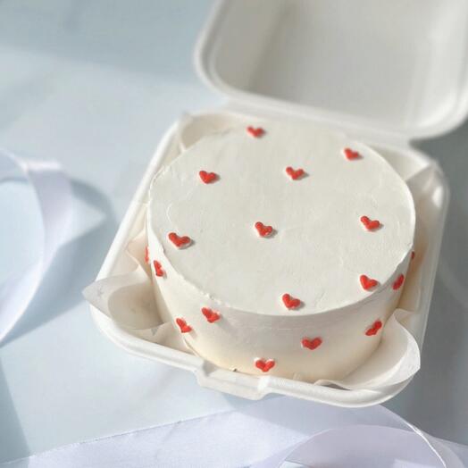 Бенто торт с сердечками