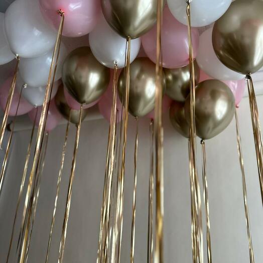 Balloons under the ceiling