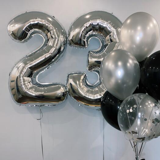 Birthday balls, balls for the husband, balls for the guy, for the girl, balls for the man, balls numbers