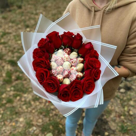 "Reconocimiento de sentimientos" con 15 rosas ecuatorianas