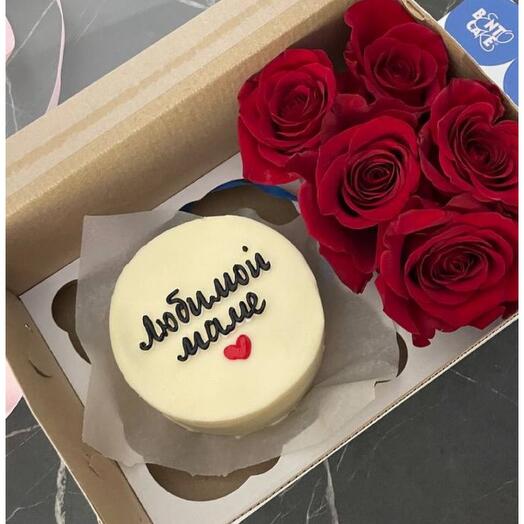 Бенто торт с цветами