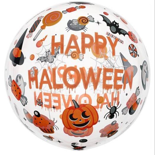 Воздушный круглый шар баблс хэллоуин Halloween