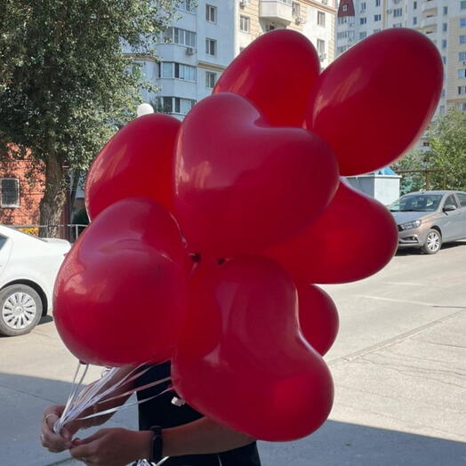 Воздушные шары сердца 10шт